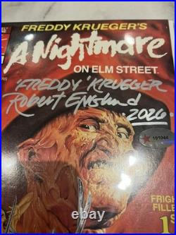 A Nightmare on Elm Street #1 Signed Robert Englund COA Marvel Magazine 1989