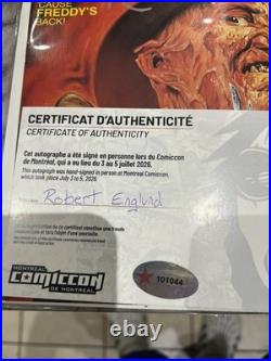 A Nightmare on Elm Street #1 Signed Robert Englund COA Marvel Magazine 1989