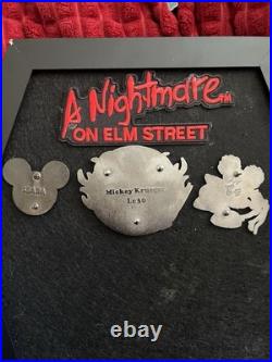 A Nightmare on Elm Street 3 Pc Pin Set Mickey Mouse Mashup Fanatsy