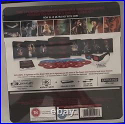 A Nightmare on Elm Street (4K UHD. Blu-ray) 7-Film UK Steelbook Collection NEW