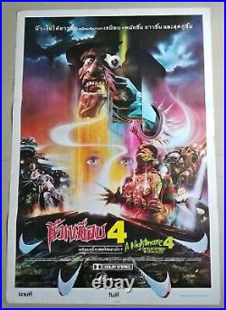 A Nightmare on Elm Street 4 1988 Movie Poster Original 24x35 VHS SS THAI RARE