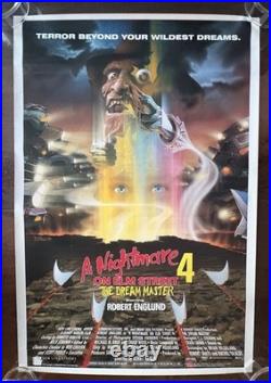A Nightmare on Elm Street 4 Dream Masters Original Movie Poster 27x40 VTG 1988