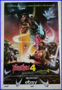 A Nightmare on Elm Street 4 Freddy 1988 Movie Poster Original THAI RARE 21x30