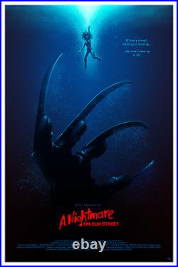 A Nightmare on Elm Street Blue 24x36 by Adam Rabalais Ltd x/225 Poster Mondo Art