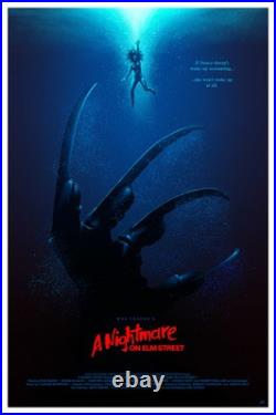 A Nightmare on Elm Street Blue 24x36 by Adam Rabalais Movie Poster Ltd x/225 Art