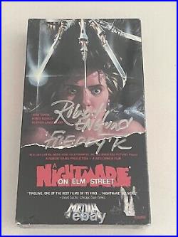 A Nightmare on Elm Street Sealed VHS 1990 Print Autographed by Robert Englund