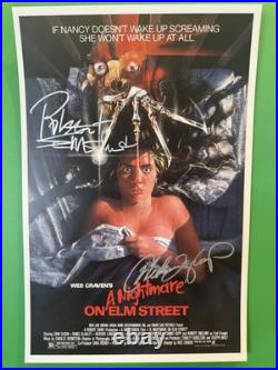 A Nightmare on Elm Street Signed Autographed Poster(2 Autos)COA Free Shipping