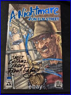A Nightmare on Elm Street Special, Blue Foil, Signed by Robert England A Nightmare on Elm Street Special, Blue Foil, Signed by Robert England