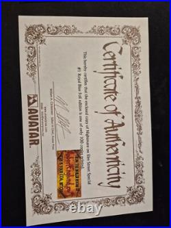 A Nightmare on Elm Street Special, Blue Foil, Signed by Robert England A Nightmare on Elm Street Special, Blue Foil, Signed by Robert England