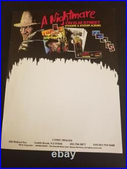 A Nightmare on Elm Street Sticker Box / Album / promo flyer combo 48 packs