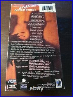 A Nightmare on Elm Street VHS, 2-Tape Set, Widescreen Collectors Edition