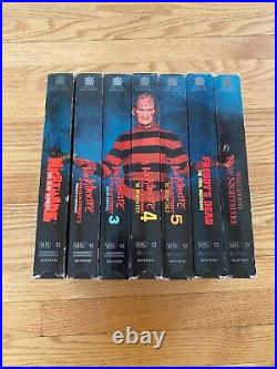 A Nightmare on Elm Street VHS box set 1 2 3 4 5 6 7 Complete Set Horror Vintage A Nightmare on Elm Street VHS box set 1 2 3 4 5 6 7 Complete Set Horror Vintage
