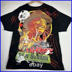 Backstock Co Freddy Krueger Nightmare on Elm Street Shirt Mens XL Horror AOP 540