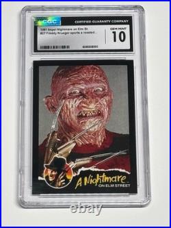 CGC 10 GEM MINT 1991 Impel Nightmare On Elm Street #27 Freddy Krueger Sports A