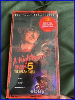 Complete Nightmare On Elm Street Vhs Set With A Copy Of Freddys Nightmares
