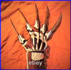 FREDDY KRUEGER Bone GLOVE Claw METAL and LEATHER Nightmare Elm Street COSPLAY KO