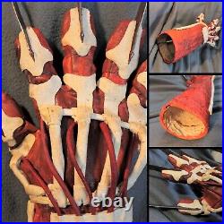 FREDDY KRUEGER Bone GLOVE Claw METAL and LEATHER Nightmare Elm Street COSPLAY KO