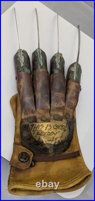 Freddy Krueger Glove Signed Robert Englund Handmade Metal Nightmare Elm Street Freddy Krueger Glove Signed Robert Englund Handmade Metal Nightmare Elm Street