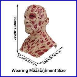 Freddy Krueger Mask Latex Horror Cosplay Halloween Nightmare on Elm Street