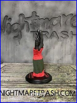 Freddy Krueger Metal Glove and Display Stand A Nightmare On Elm Street Prop