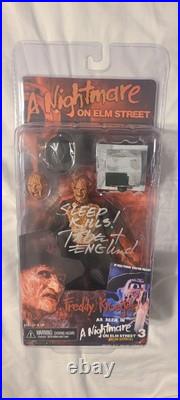 Freddy Krueger Nightmare On Elm Street NECA Action Figure Signed Robert England