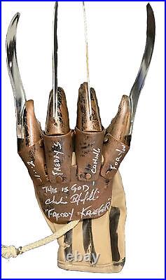 Freddy Krueger Replica Prop Glove Nightmare on Elm Street With Inscriptions COA