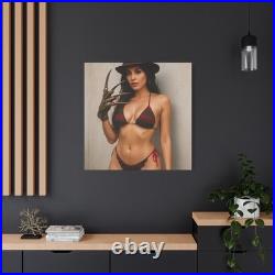 Freddy Krueger as Bikini Babe Sexy Girl Matte Canvas A Nightmare on Elm Street