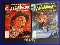 Freddy Krueger's A Nightmare on Elm St. #1 & 2 Set Plus#3 never releasedphotcopy