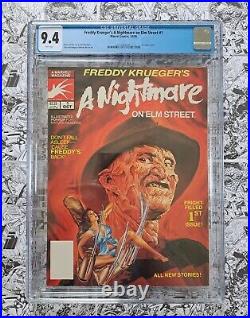 Freddy Kruegers A Nightmare On Elm Street #1 Cgc 9.4 First App! Broken Case