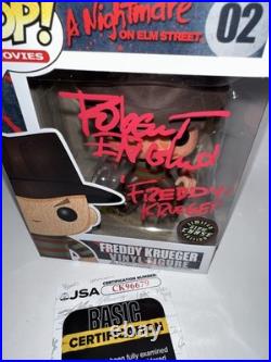 Funko Nightmare On Elm Street Freddy Krueger Autograph Chase Gitd Jsa
