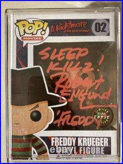 Funko Pop! Vinyl A Nightmare On Elm Street Freddy Krueger #02 Glow Chase Signed
