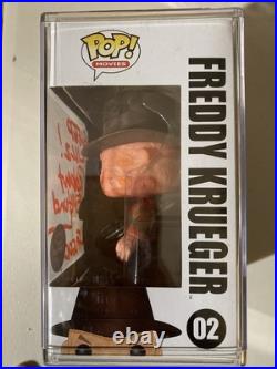 Funko Pop! Vinyl A Nightmare On Elm Street Freddy Krueger #02 Glow Chase Signed