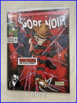 Gore Noir #1 Comic Book Sized Magazine Freddy Nightmare On Elm Street 3d Glasses