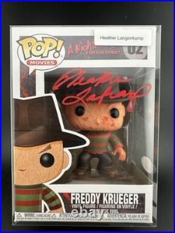 HEATHER LANGENKAMP Signed Freddy FUNKO POP Nightmare on Elm Street PSA COA R