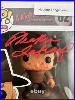 HEATHER LANGENKAMP Signed Freddy FUNKO POP Nightmare on Elm Street PSA COA R