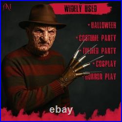 Halloween Creepy Killer Nightmare on Elm Street Hat & Claw Freddy Accessory Set