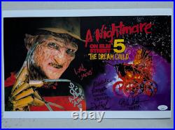 Hassel Wilcox Boepple Hertford 5x Signed 11x17 Photo Nightmare on Elm Street JSA