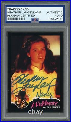 Heather Langenkamp SIGNED 1991 Impel Nightmare on Elm Street Nancy Auto PSA