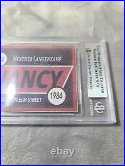 Heather Langenkamp Signed Card Nightmare On Elm Street Rare BAS