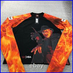 Hood By Air Shirt Mens Small Freddy VS Jason Nightmare On Elm Street Fire Sleeve