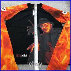 Hood By Air Shirt Mens Small Freddy VS Jason Nightmare On Elm Street Fire Sleeve