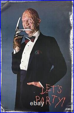 In Plastic Freddy Krueger Nightmare on Elm Street III Let's Party Poster Horror