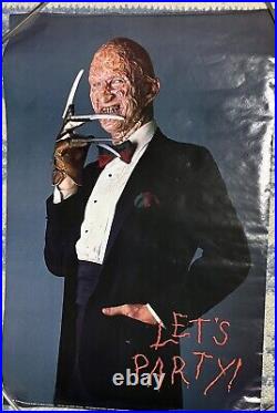 In Plastic Freddy Krueger Nightmare on Elm Street III Let's Party Poster Horror