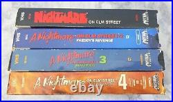 LOT- 80's Horror VHS Tapes Nightmare on Elm Street 1-4 Freddy's Revenge ETC