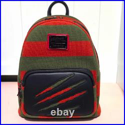 Loungefly A Nightmare on Elm Street Freddy Krueger Striped Mini Backpack Zip