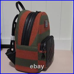 Loungefly A Nightmare on Elm Street Freddy Krueger Striped Mini Backpack Zip