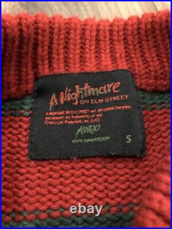MONDO Freddy Krueger Knit Sweater Nightmare On Elm Street Horror Sweater SMALL S