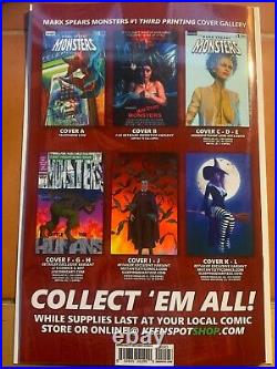 Mark Spears Monsters #1 3rd Print Cover B 120 Nightmare Elm Street Variant