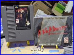NES A Nightmare on Elm Street withDust Cover & MANUAL Tested! Authentic! CLEAN
