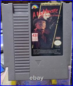 NES A Nightmare on Elm Street withDust Cover & MANUAL Tested! Authentic! CLEAN